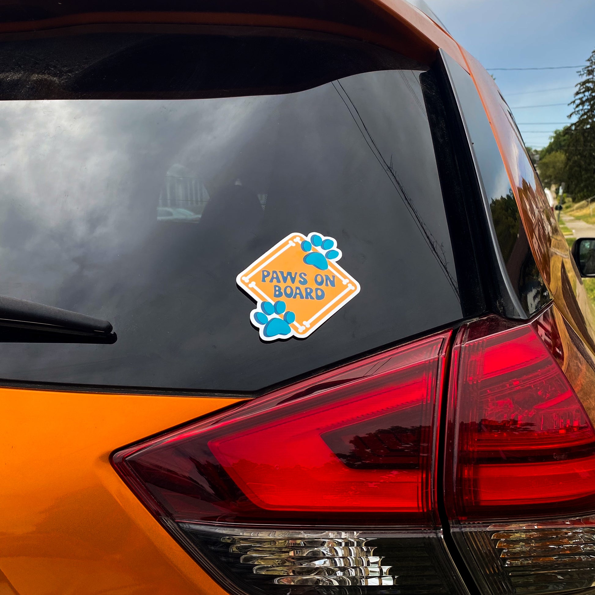 Paws on Board Vinyl Sticker