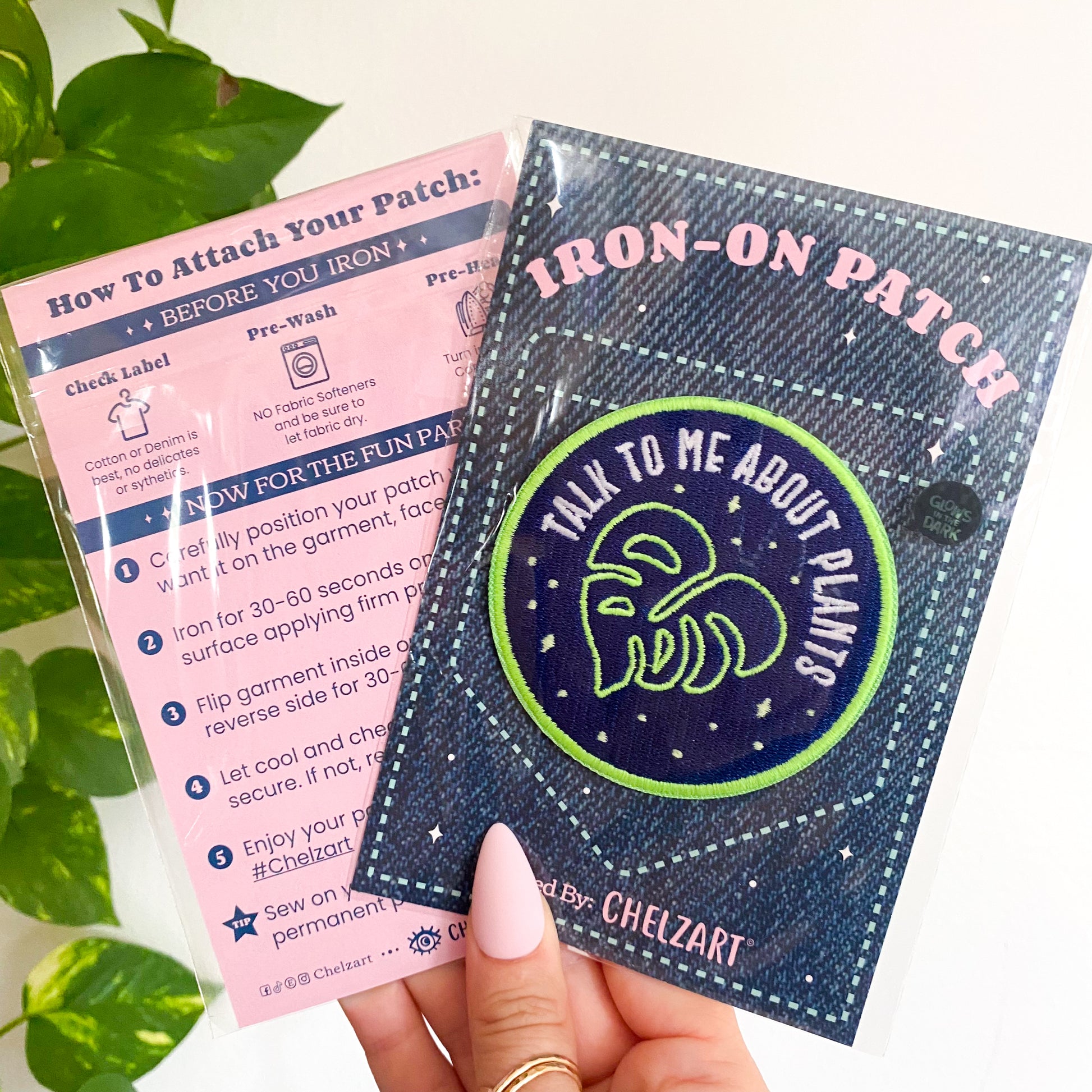 Talk to Me About Plants Embroidered Iron-On Patch