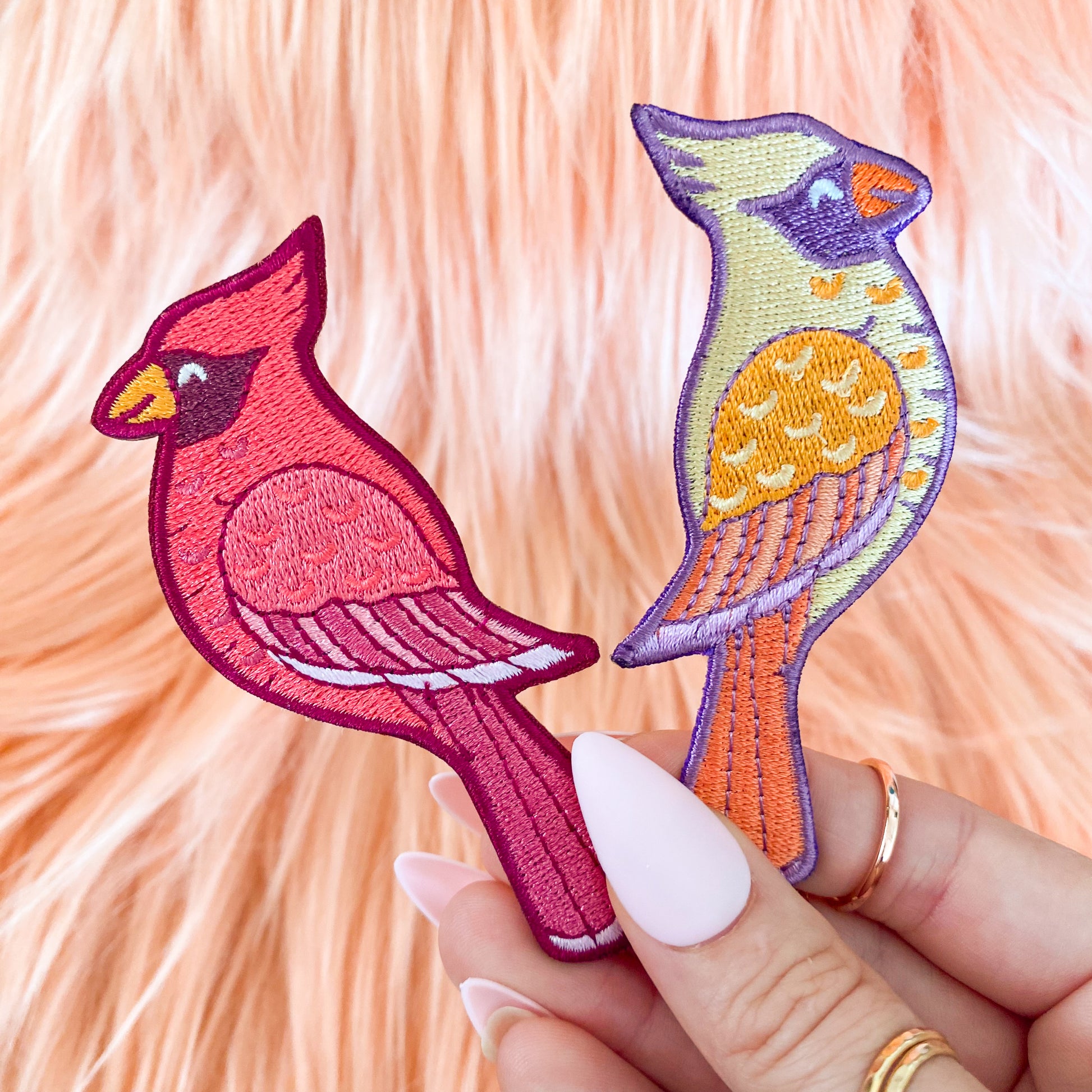 Cardinal Embroidered Iron-On Patch