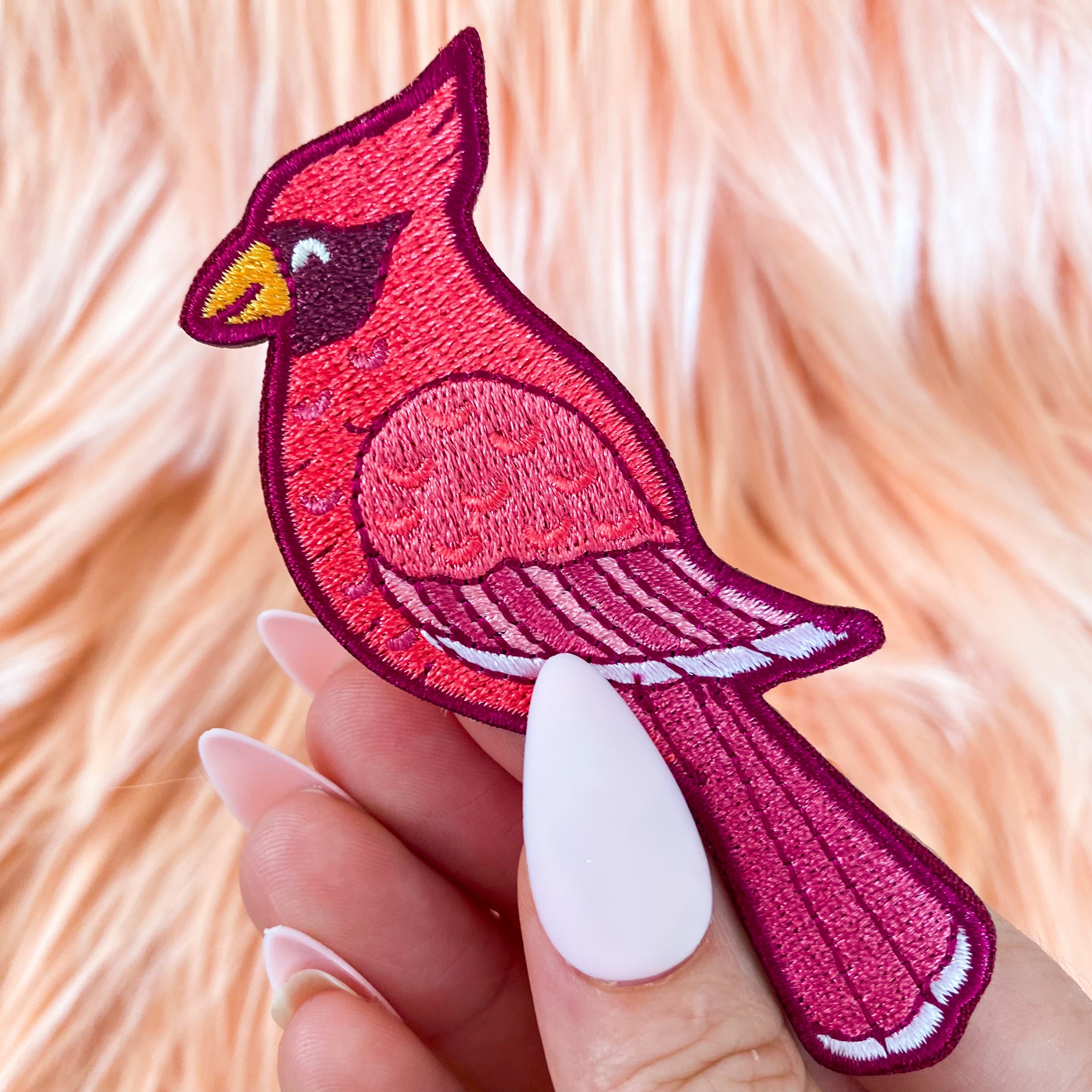 Cardinal Embroidered Iron-On Patch