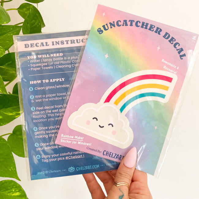 Happy Cloud Suncatcher Decal