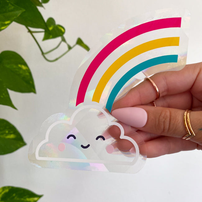 Happy Cloud Suncatcher Decal