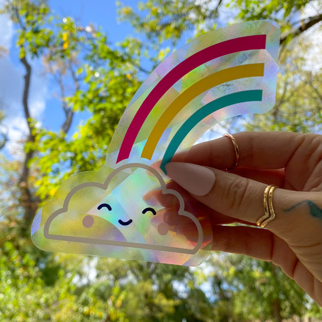 Happy Cloud Suncatcher Decal