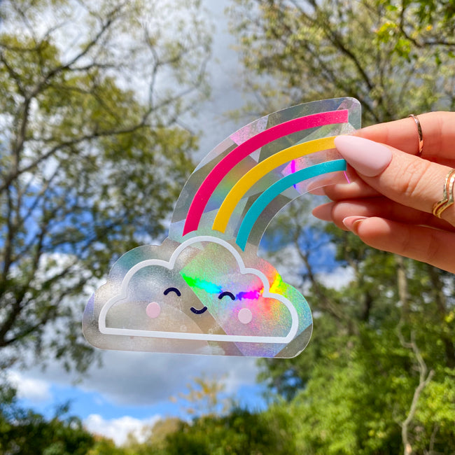Happy Cloud Suncatcher Decal