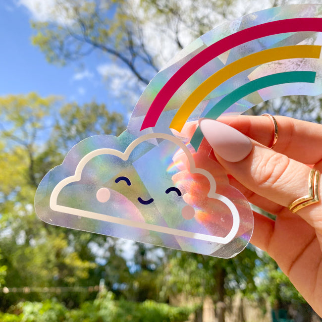 Happy Cloud Suncatcher Decal