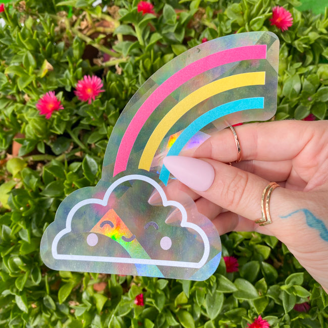 Happy Cloud Suncatcher Decal