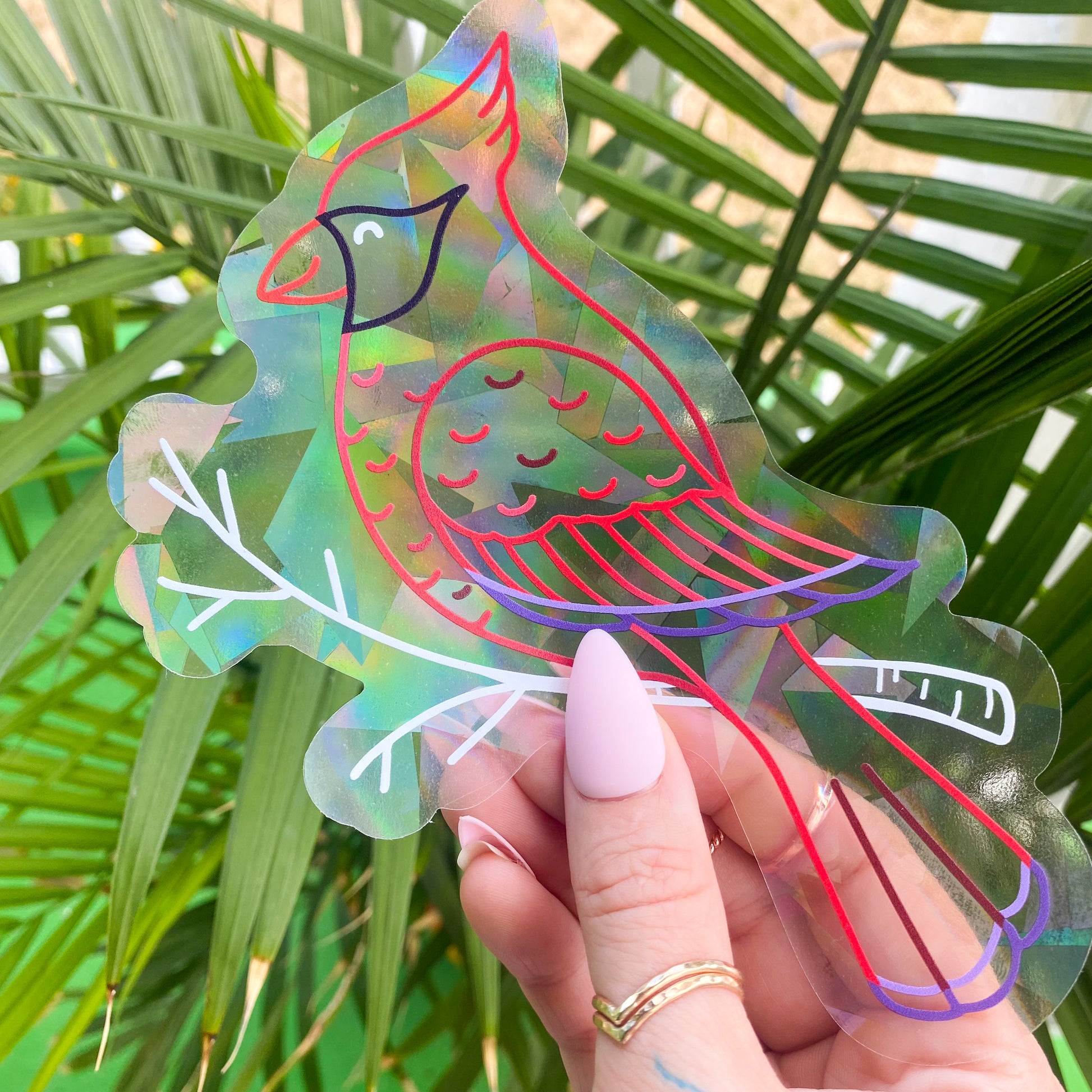 Cardinal Suncatcher Decal