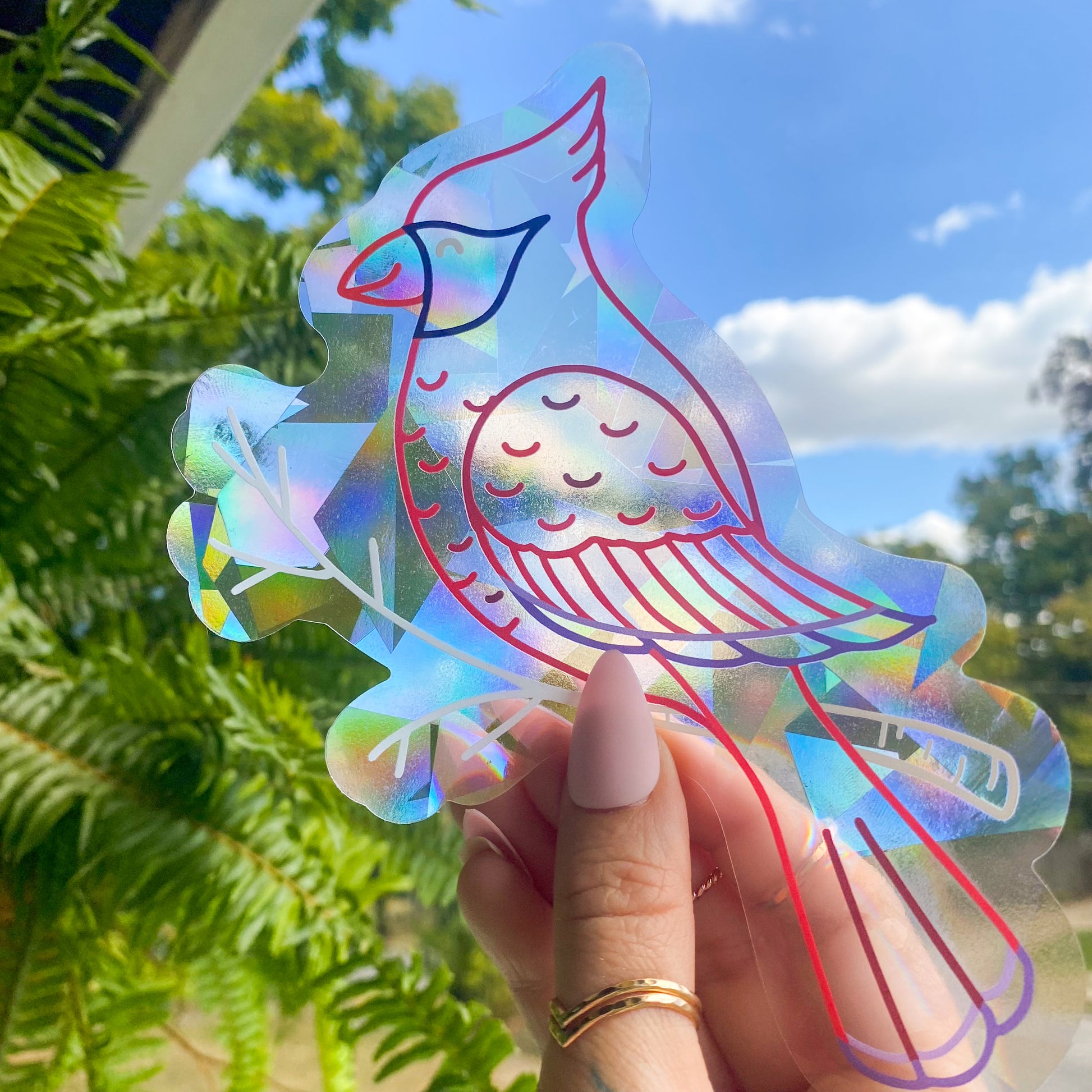 Cardinal Suncatcher Decal