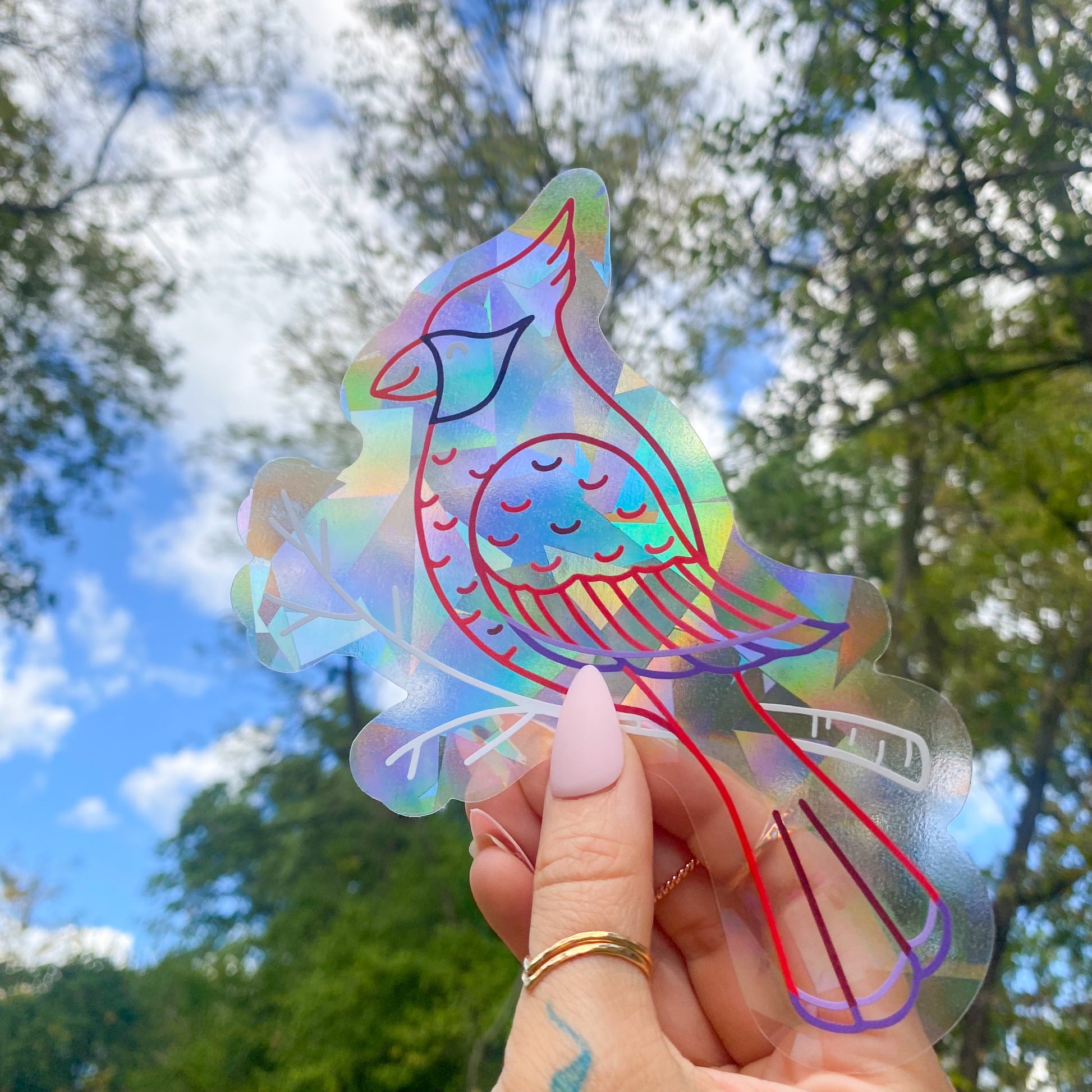 Cardinal Suncatcher Decal
