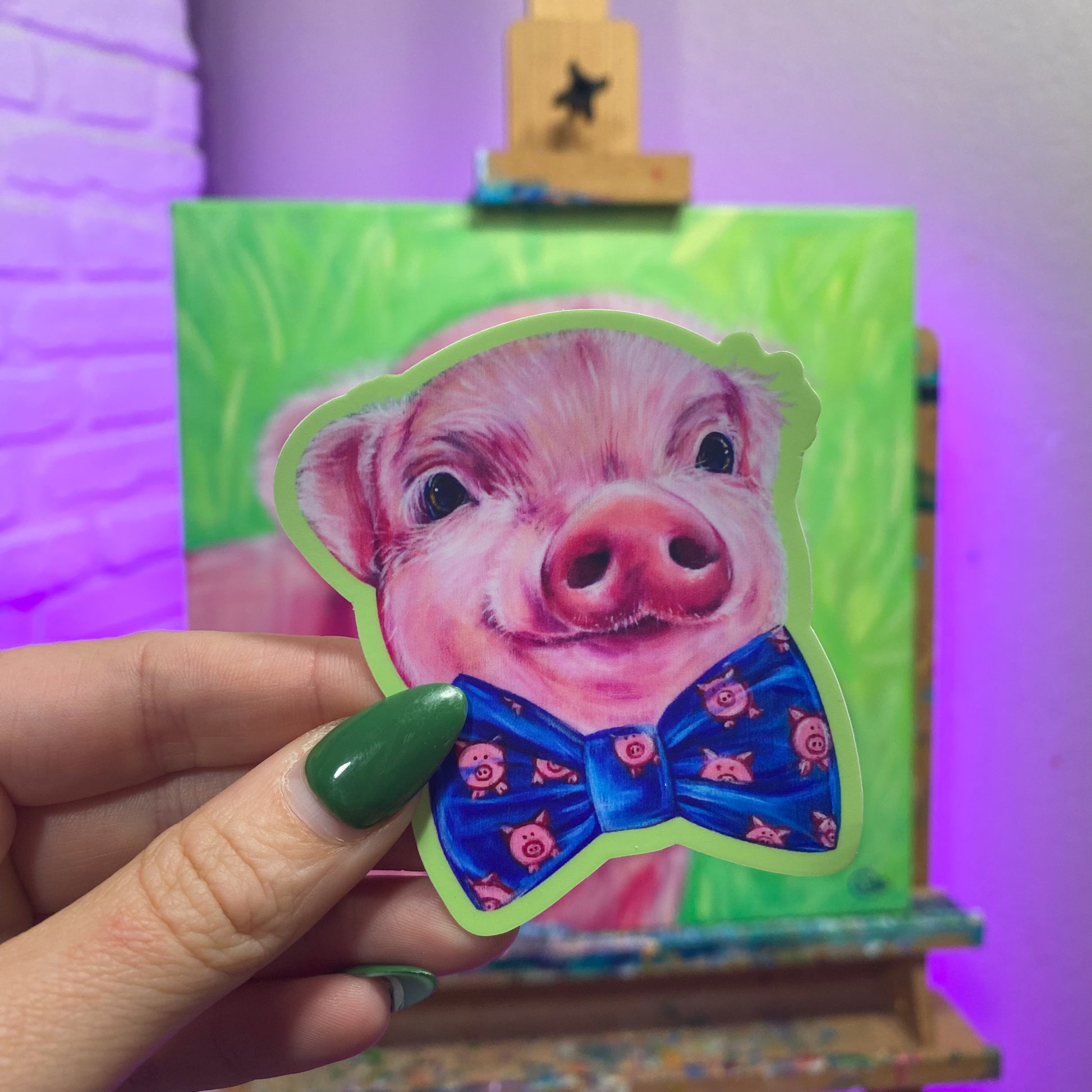 Hamilton the Pig Vinyl Sticker