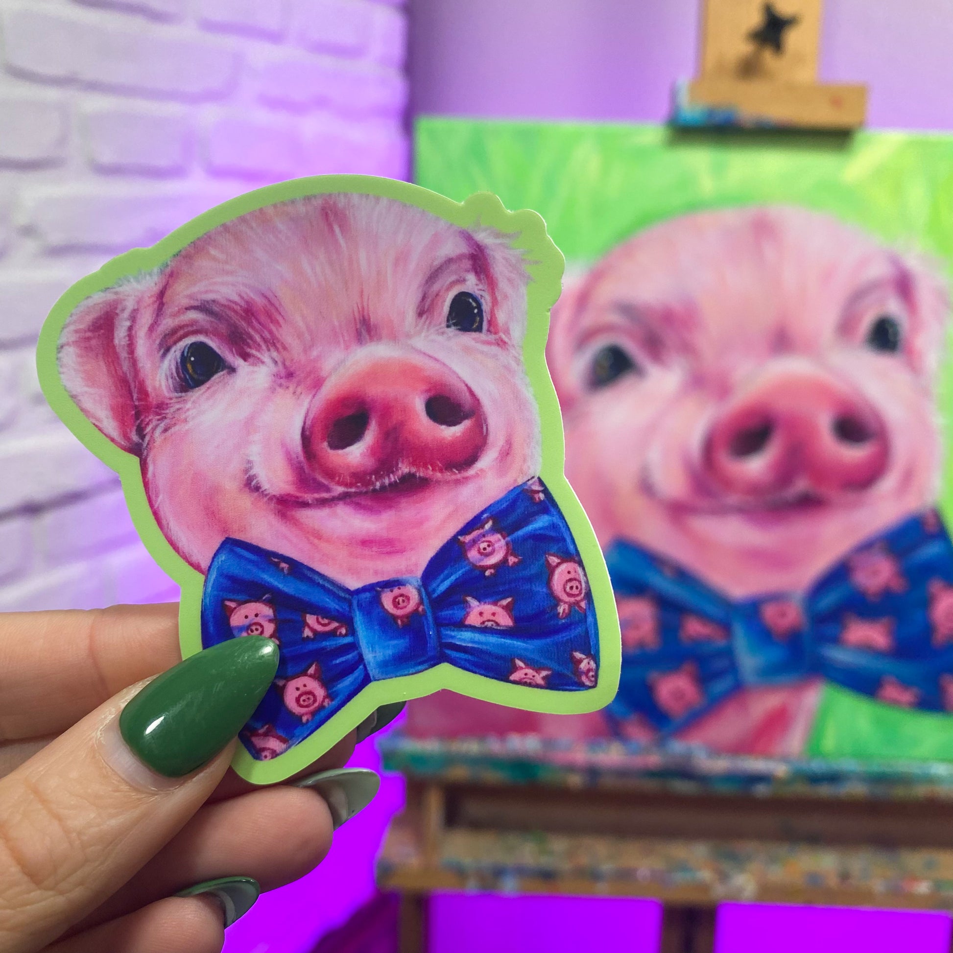 Hamilton the Pig Vinyl Sticker