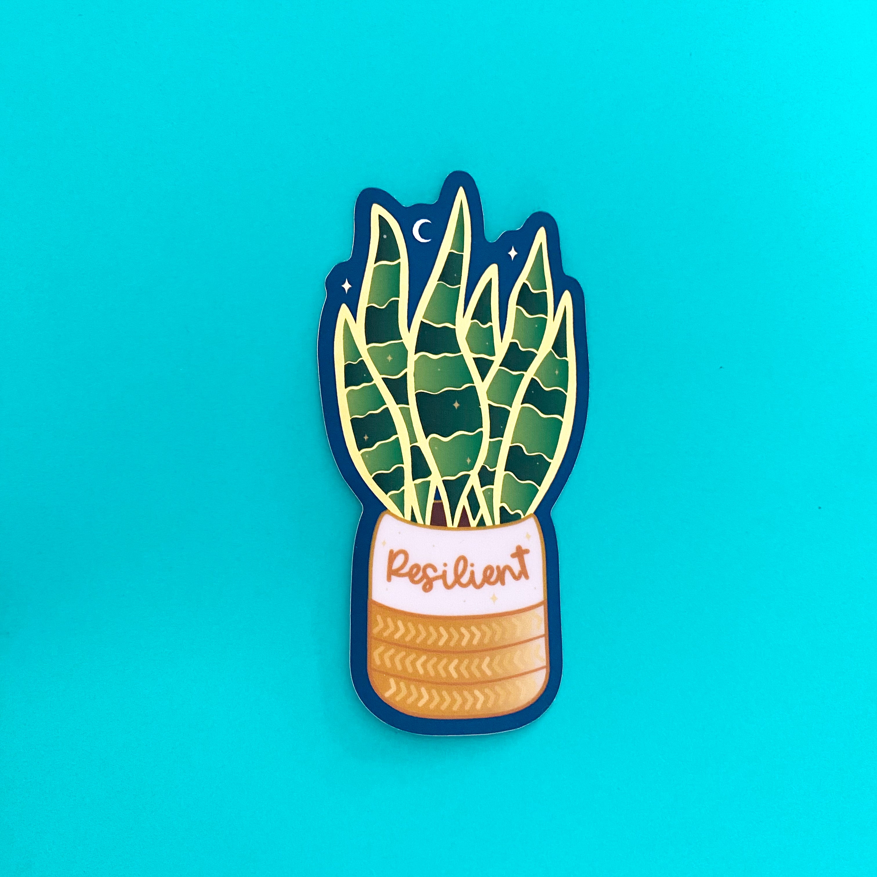Resilient Snake Plant Vinyl Sticker