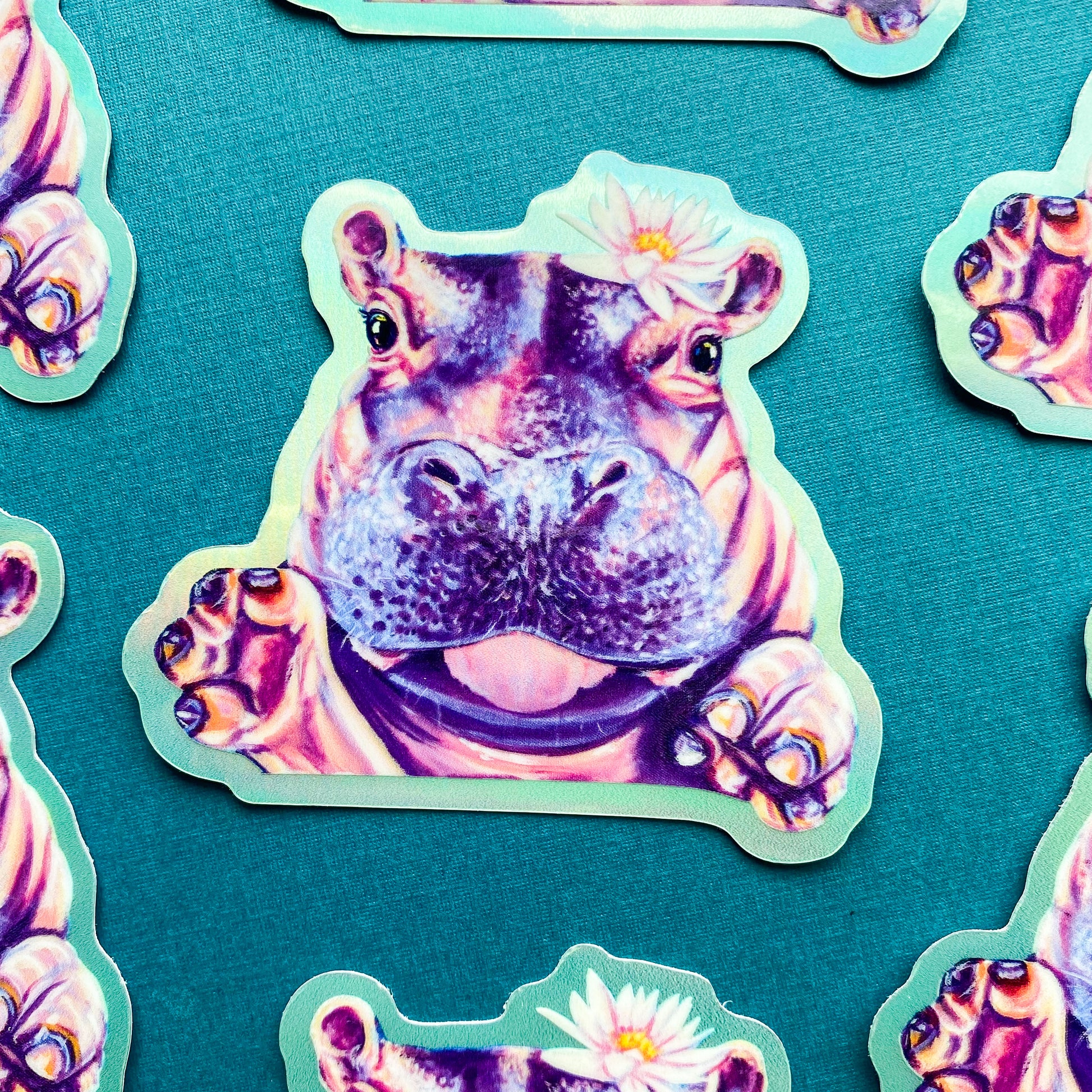 Fiona the Hippo Vinyl Sticker
