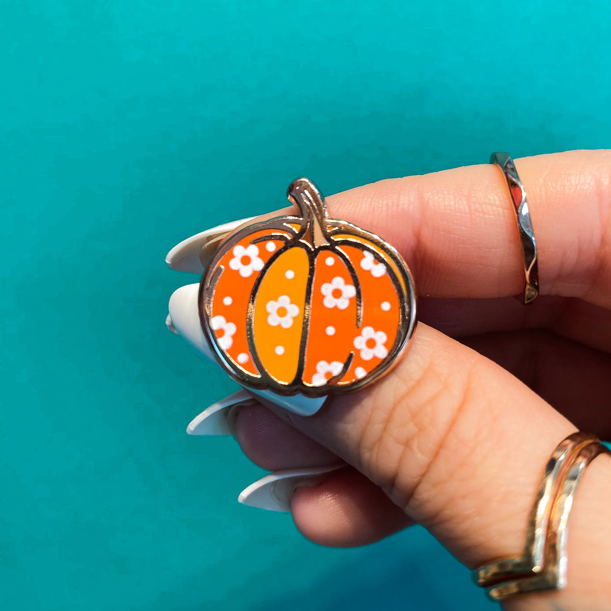Retro Pumpkin Enamel Pin