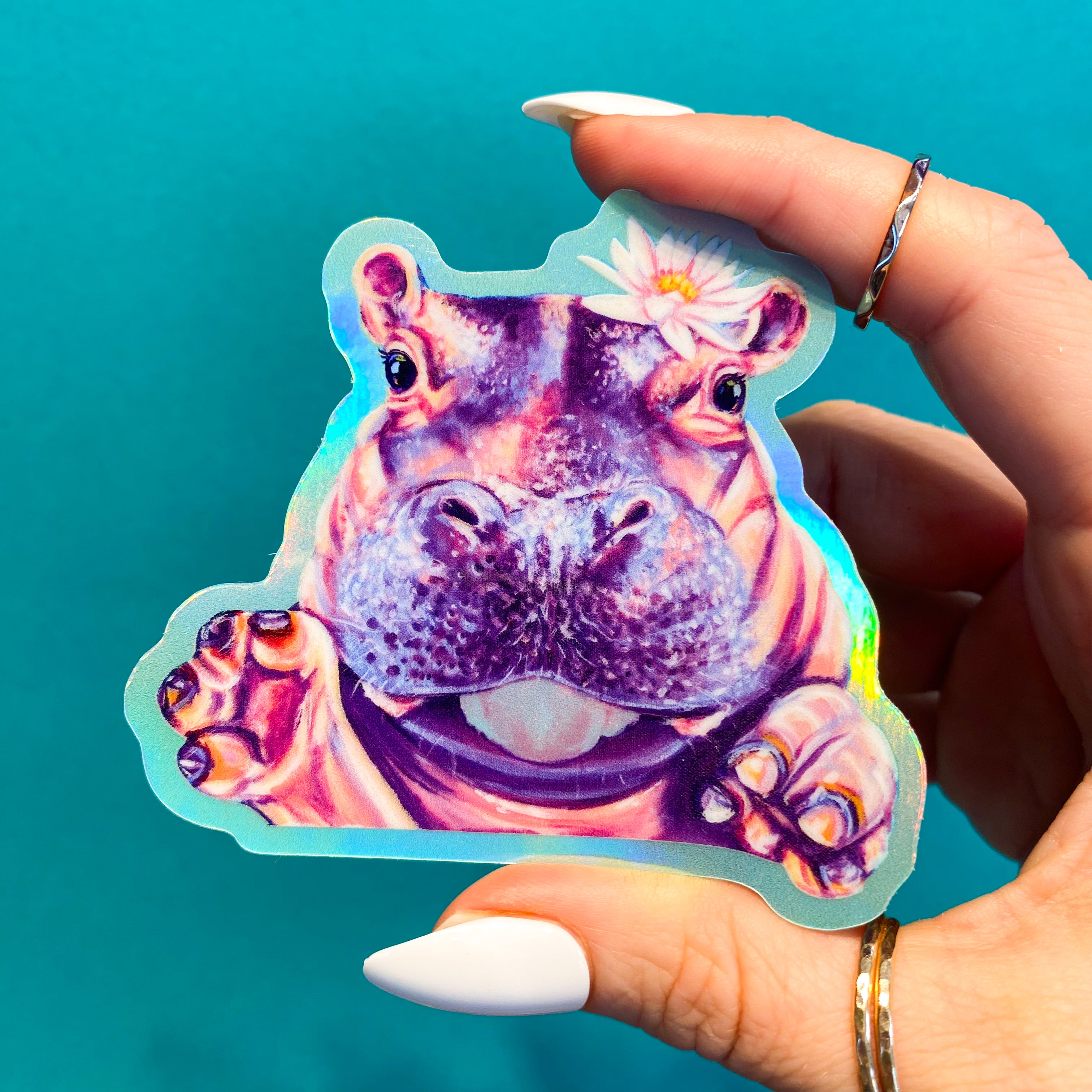 Fiona the Hippo Vinyl Sticker