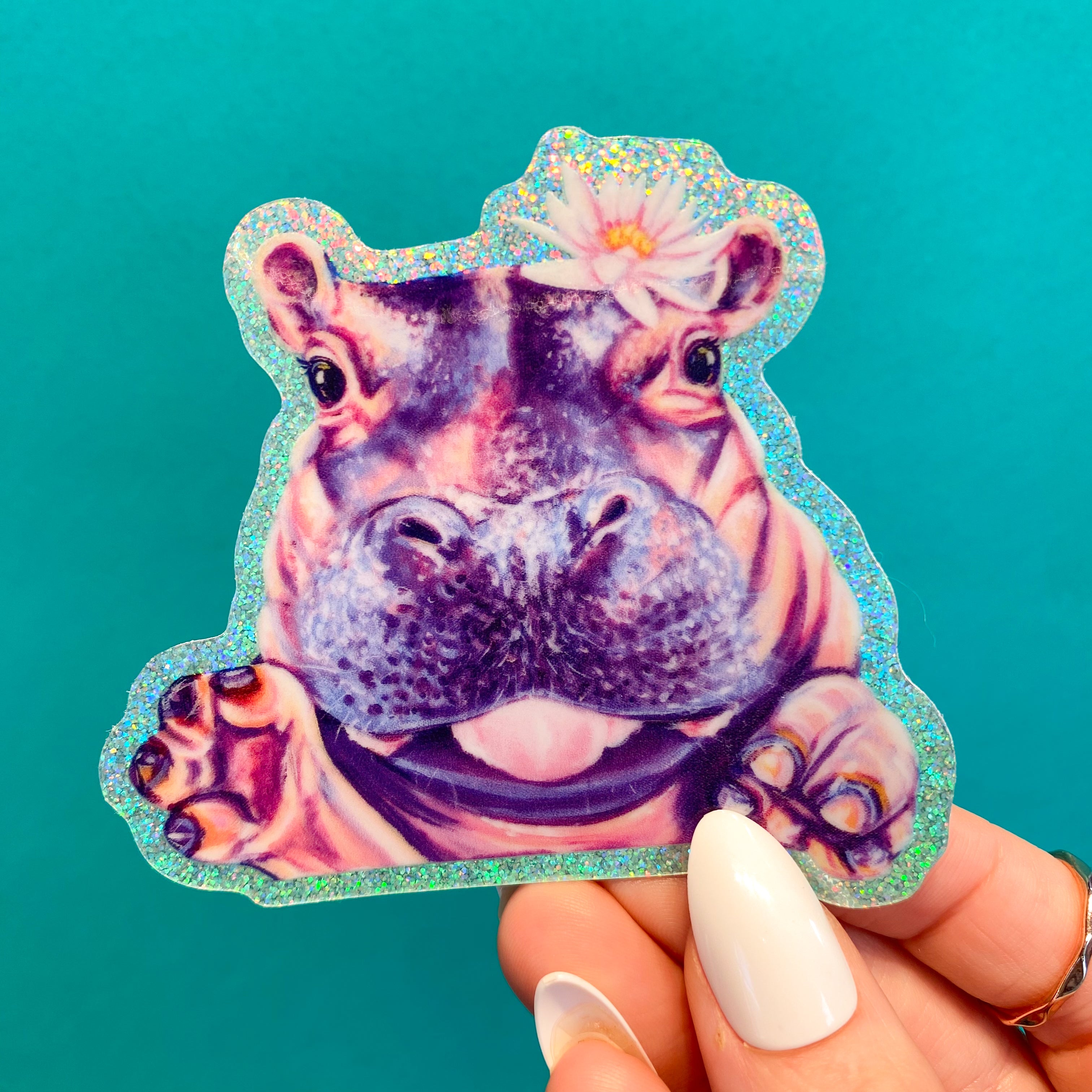 Fiona the Hippo Vinyl Sticker