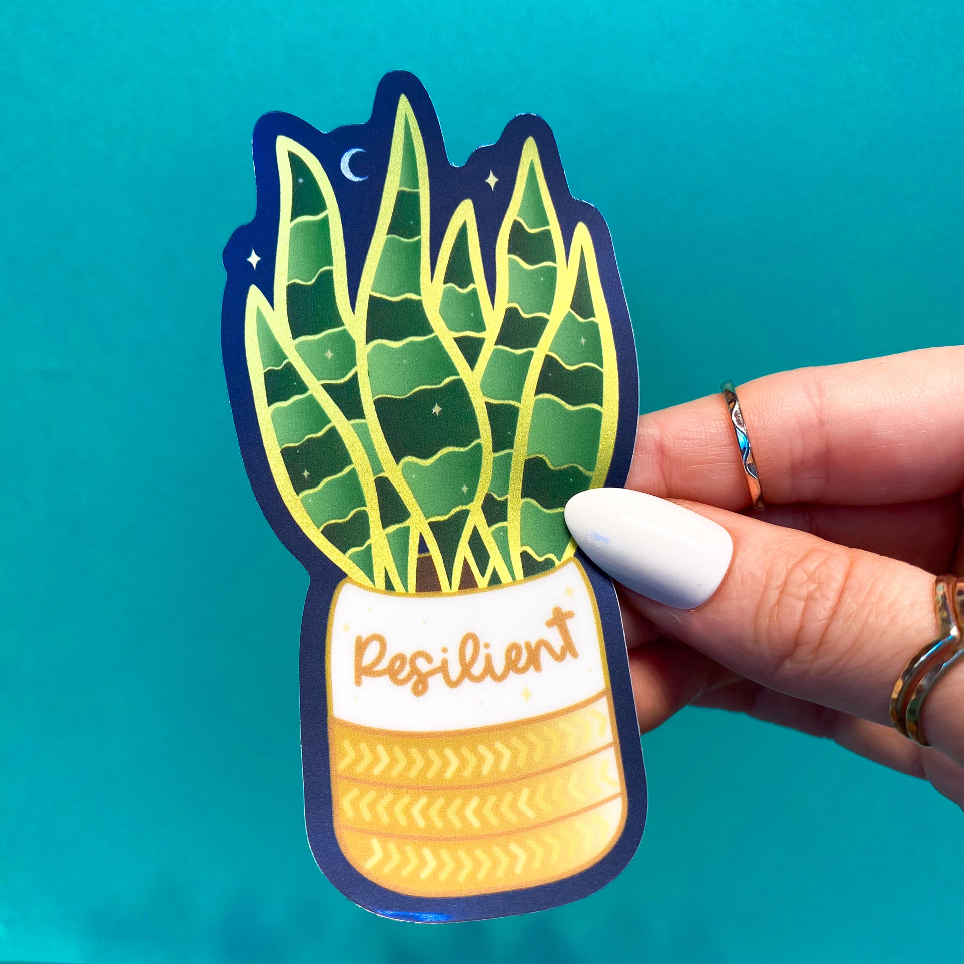 Resilient Snake Plant Vinyl Sticker
