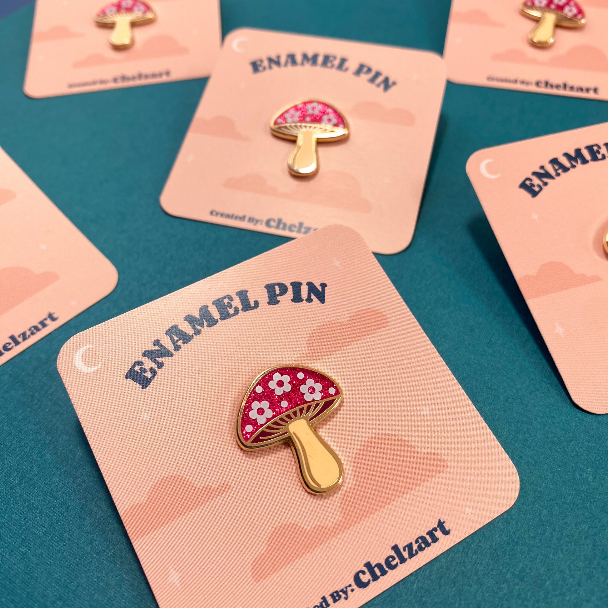 Retro Mushroom Enamel Pin