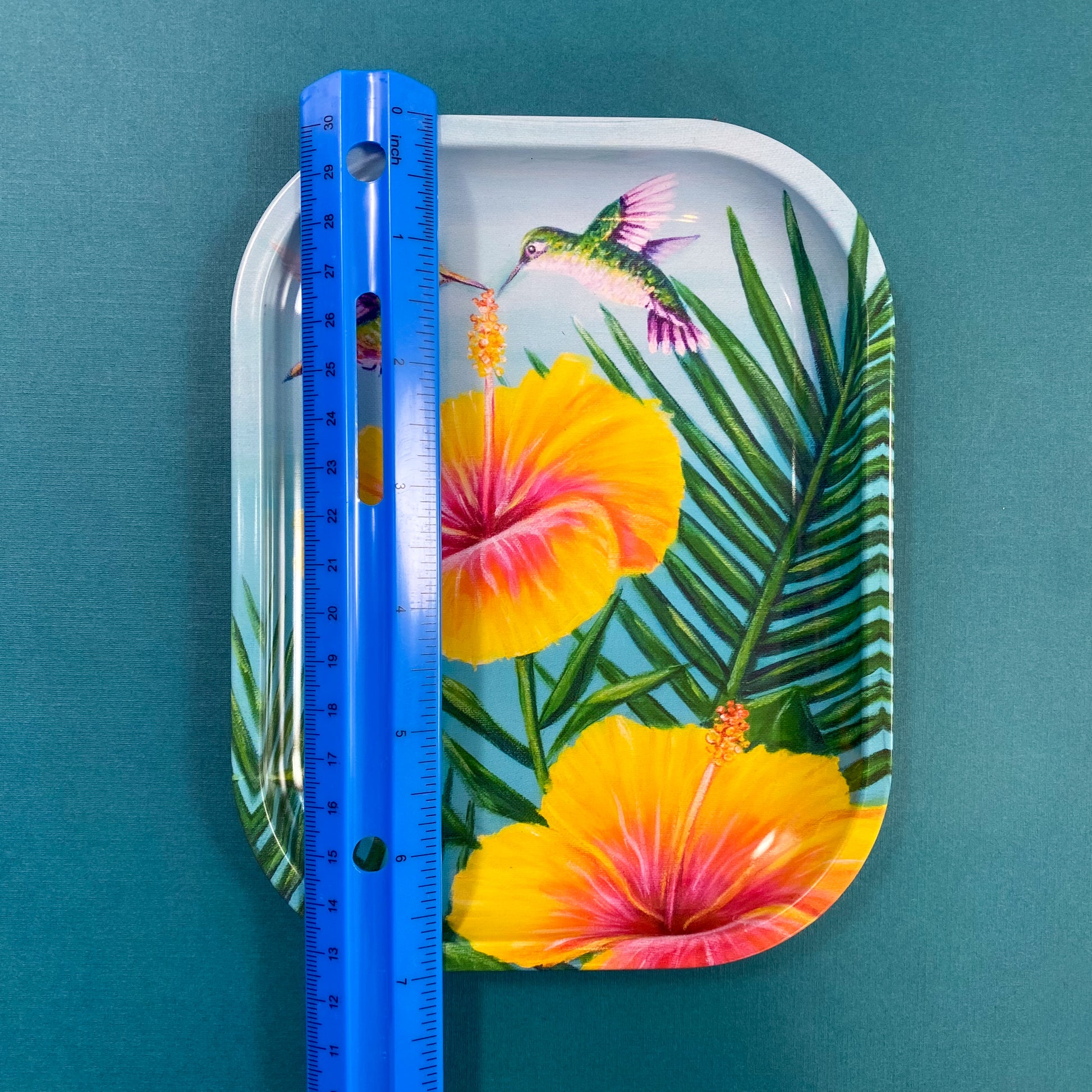 Hibiscus Hummingbirds Trinket Tray