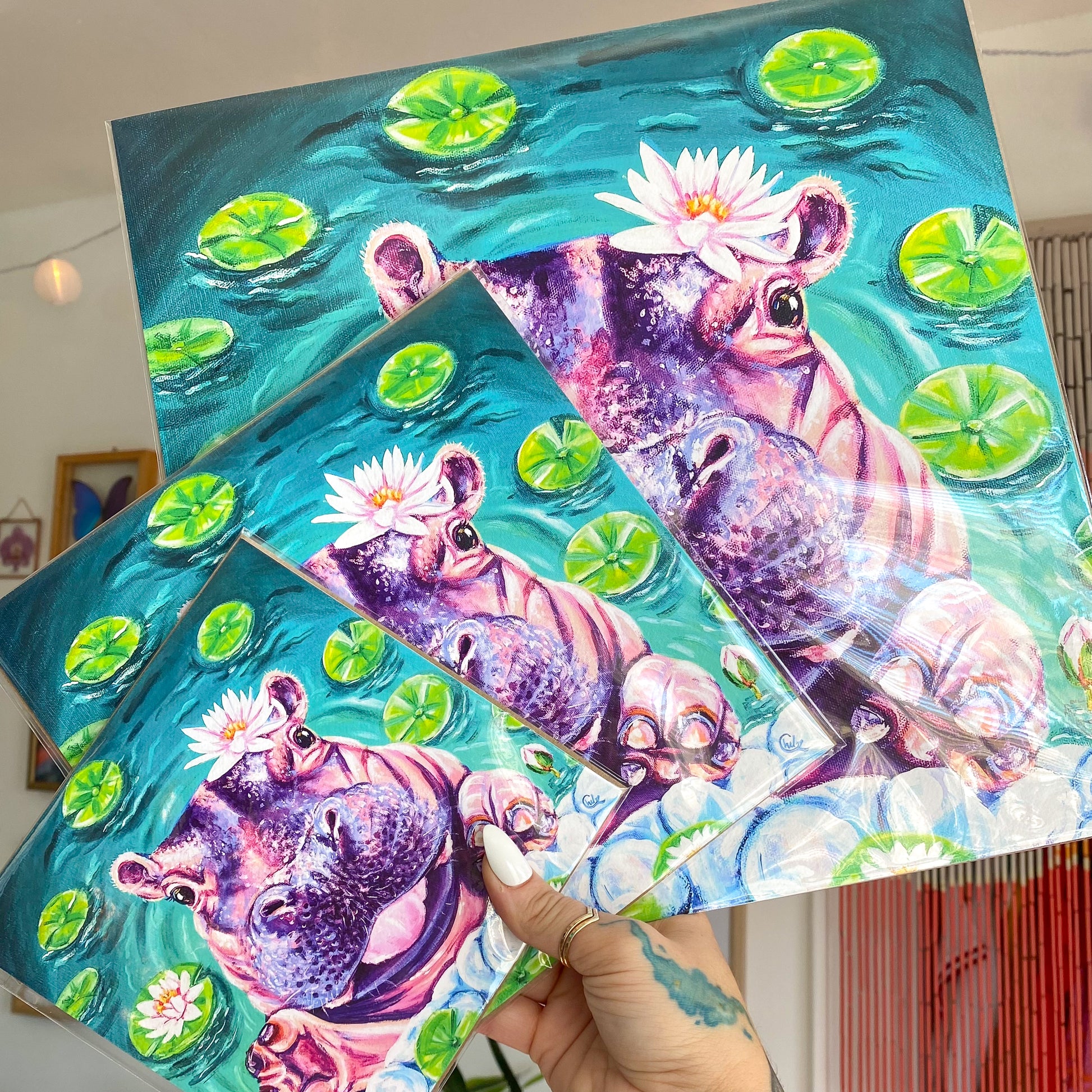 Fiona the Hippo Art Print