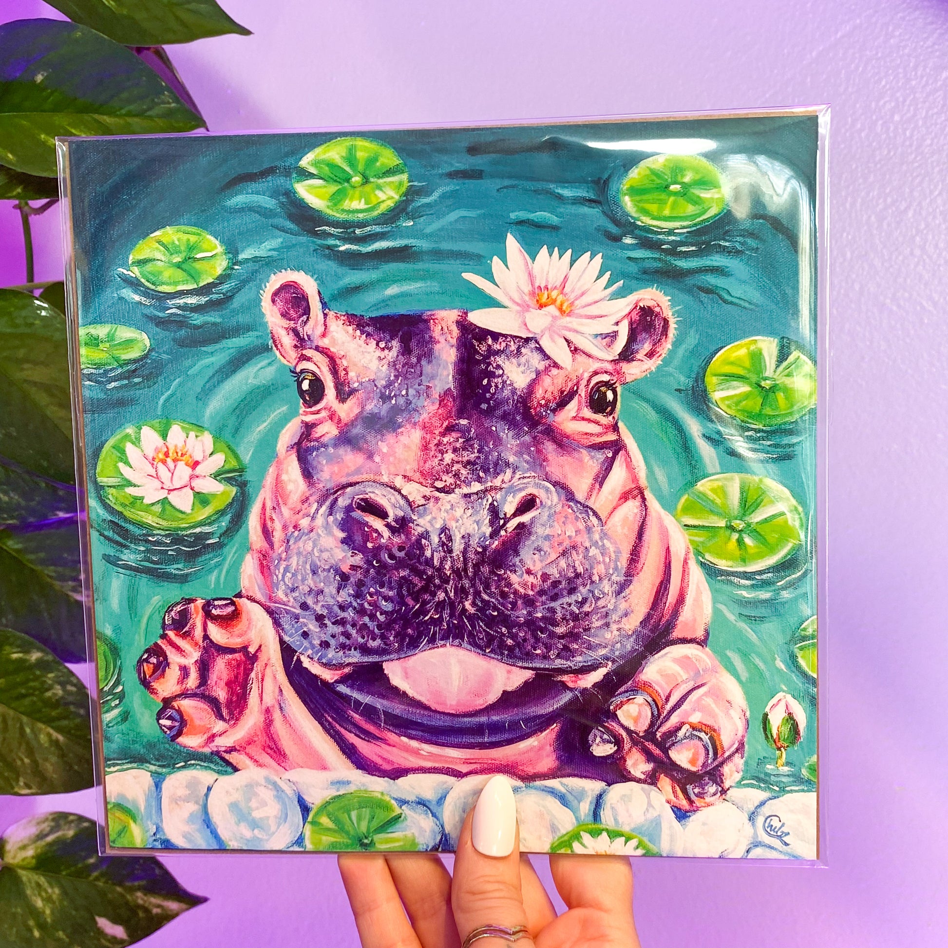 Fiona the Hippo Art Print