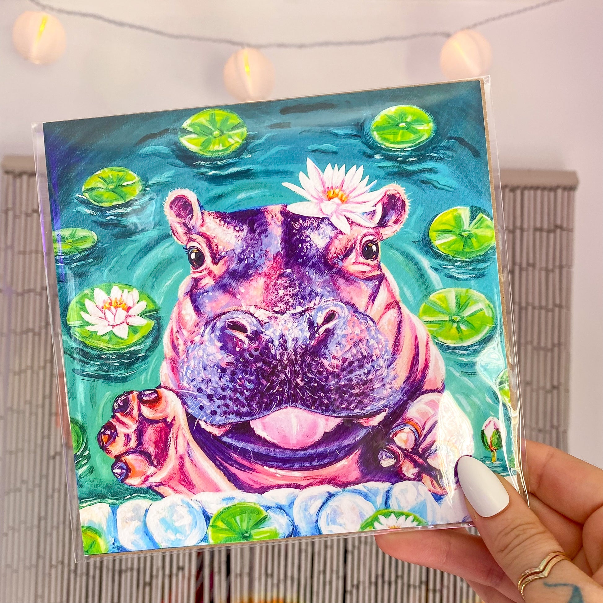 Fiona the Hippo Art Print