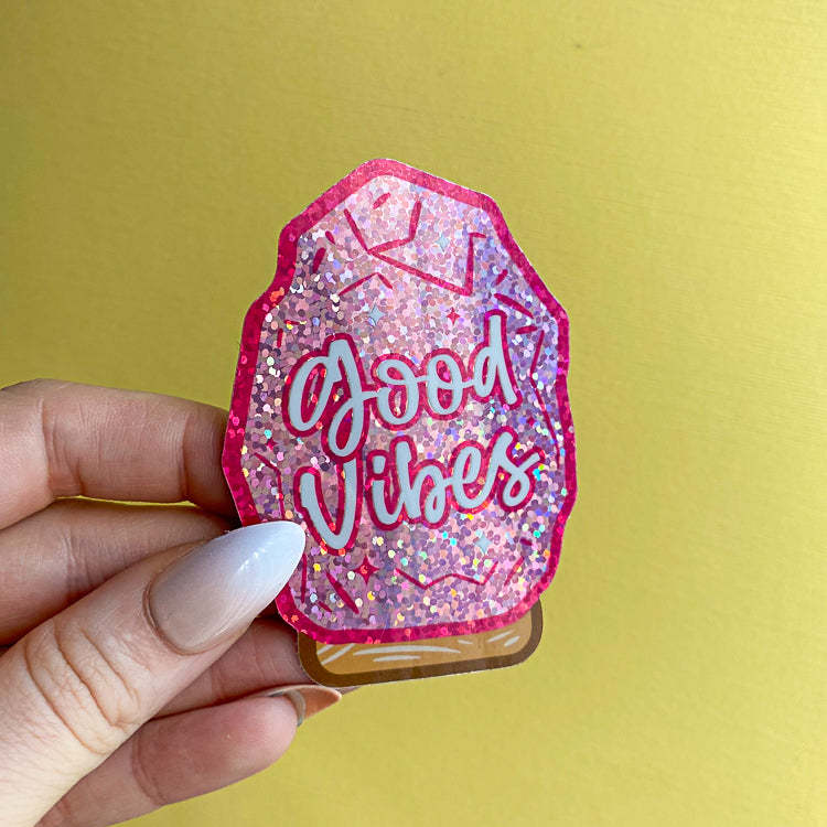 Good Vibes Salt Lamp Vinyl Sticker