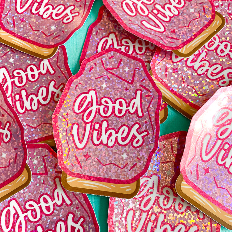 Good Vibes Salt Lamp Vinyl Sticker