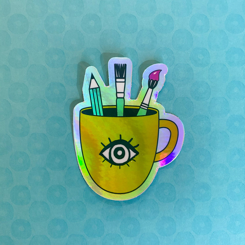 Coffee & Creativity Vinyl Sticker
