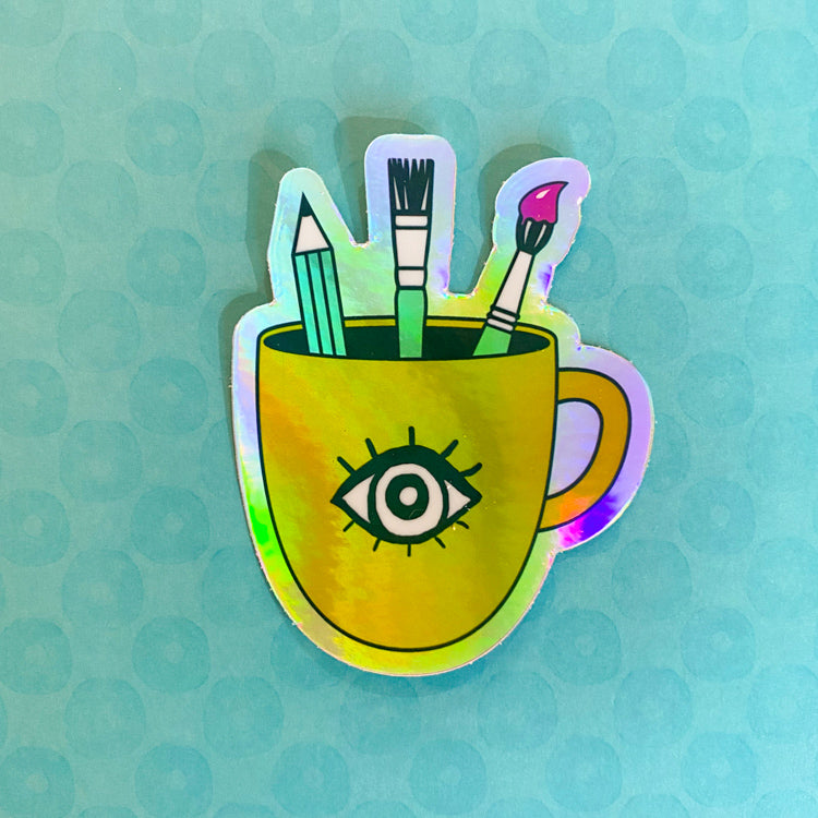 Coffee & Creativity Vinyl Sticker
