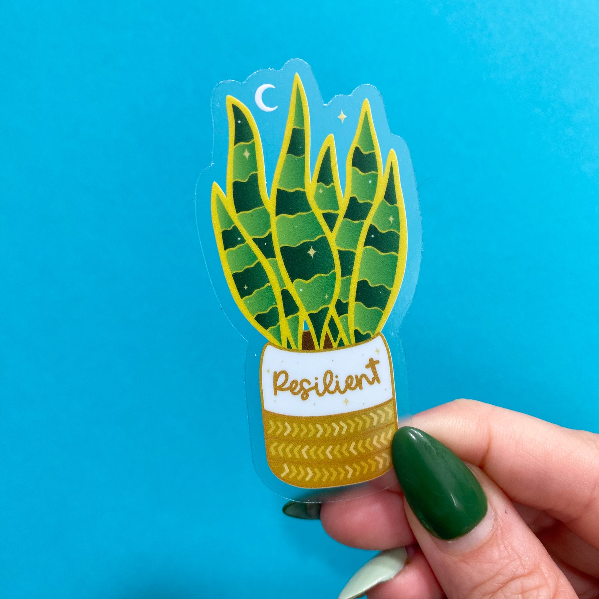 Resilient Snake Plant Vinyl Sticker