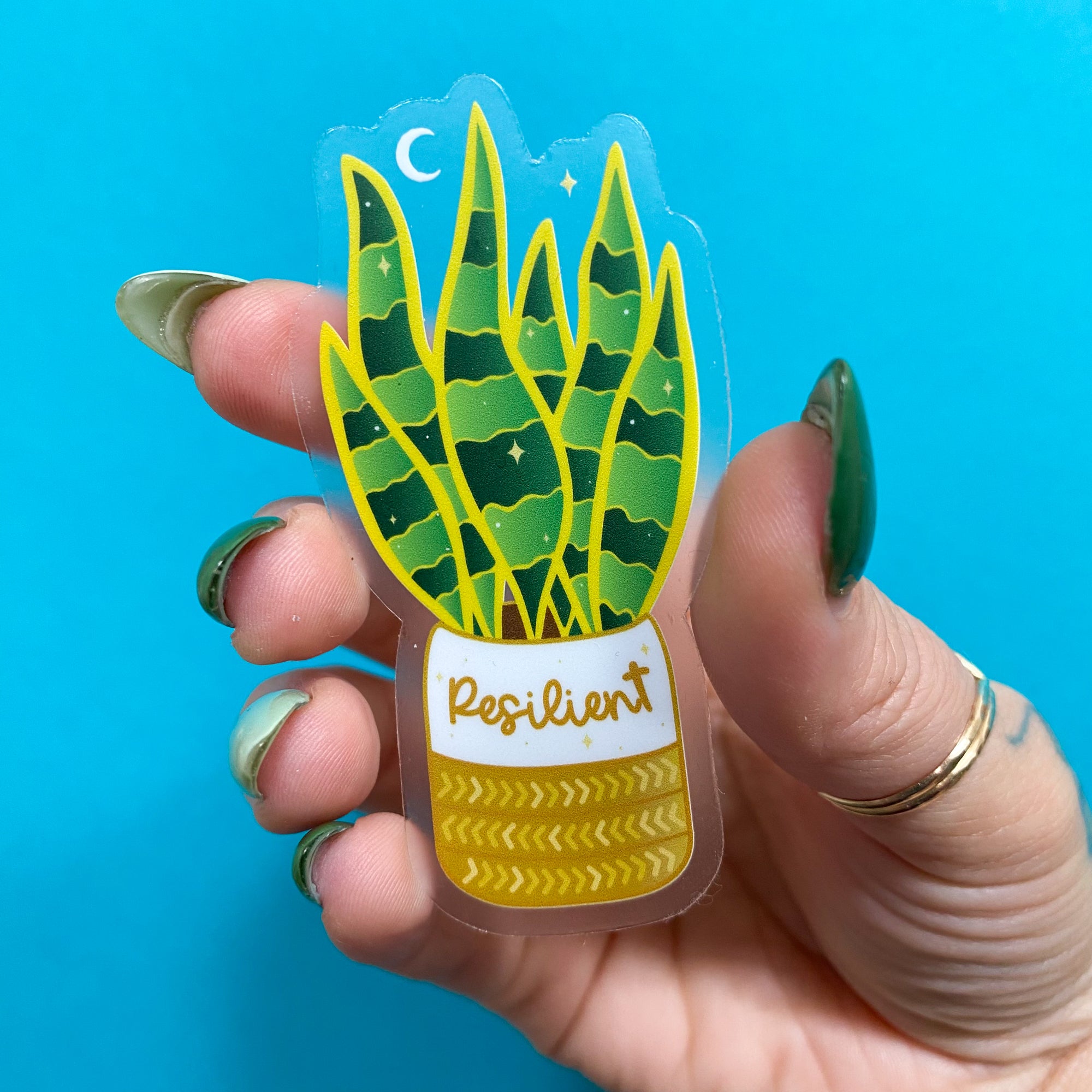 Resilient Snake Plant Vinyl Sticker