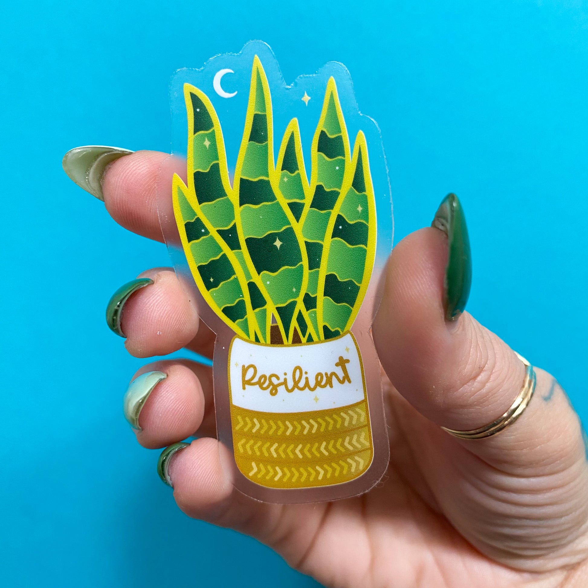 Resilient Snake Plant Vinyl Sticker