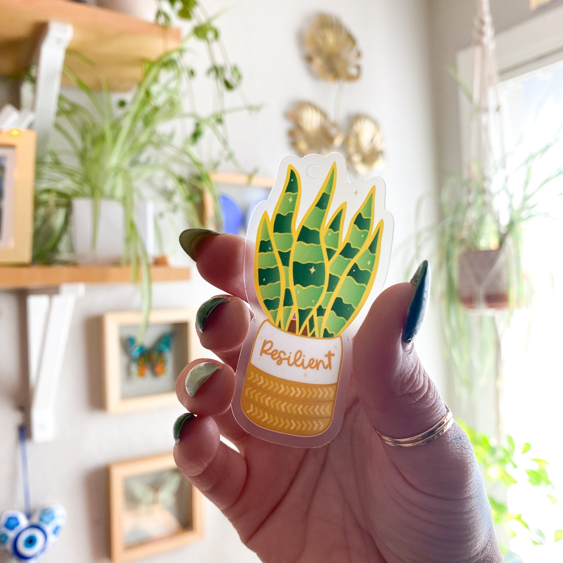Resilient Snake Plant Vinyl Sticker
