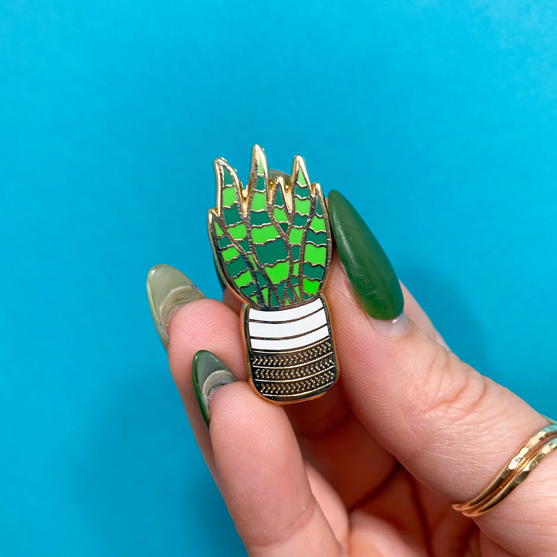 Snake Plant Enamel Pin
