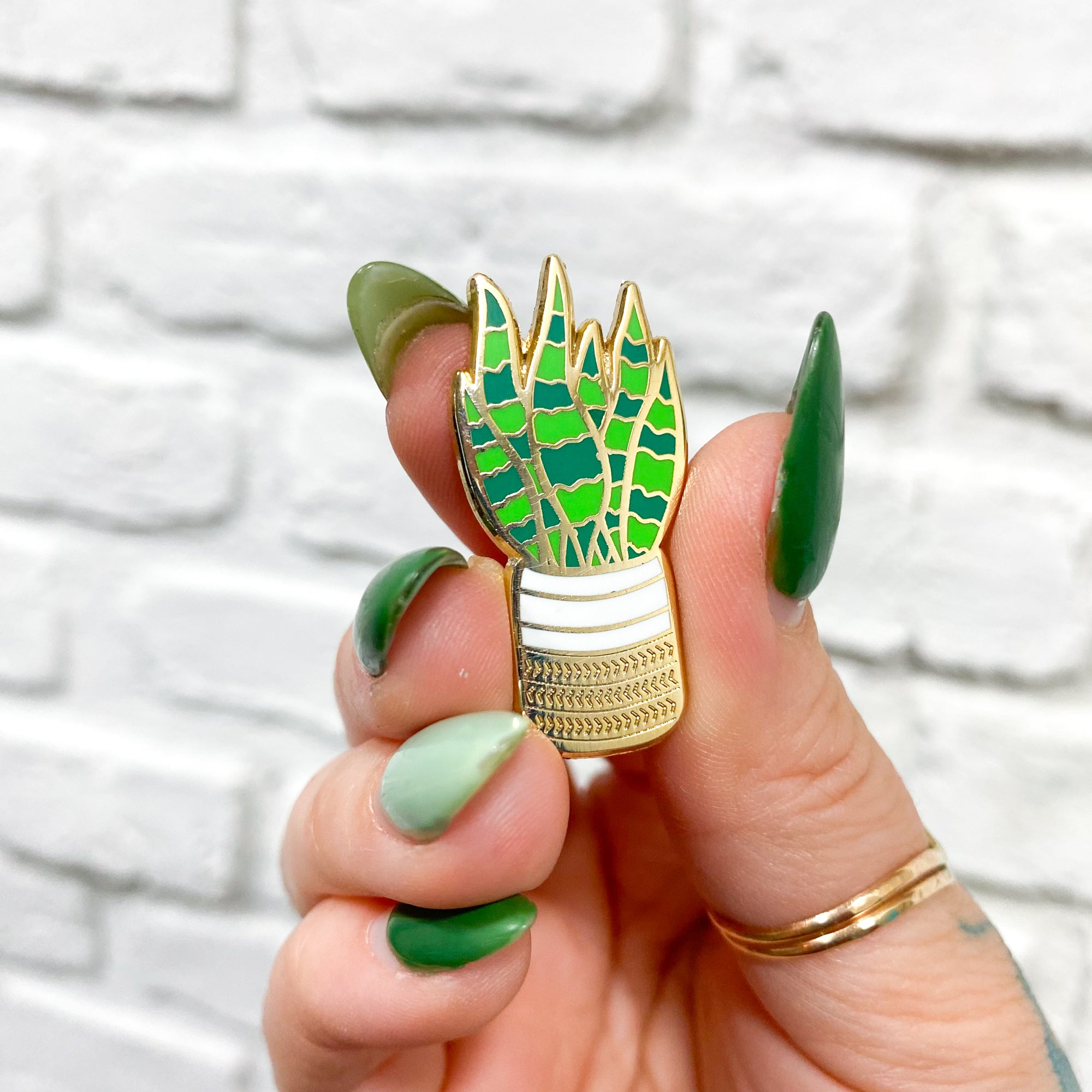 Snake Plant Enamel Pin