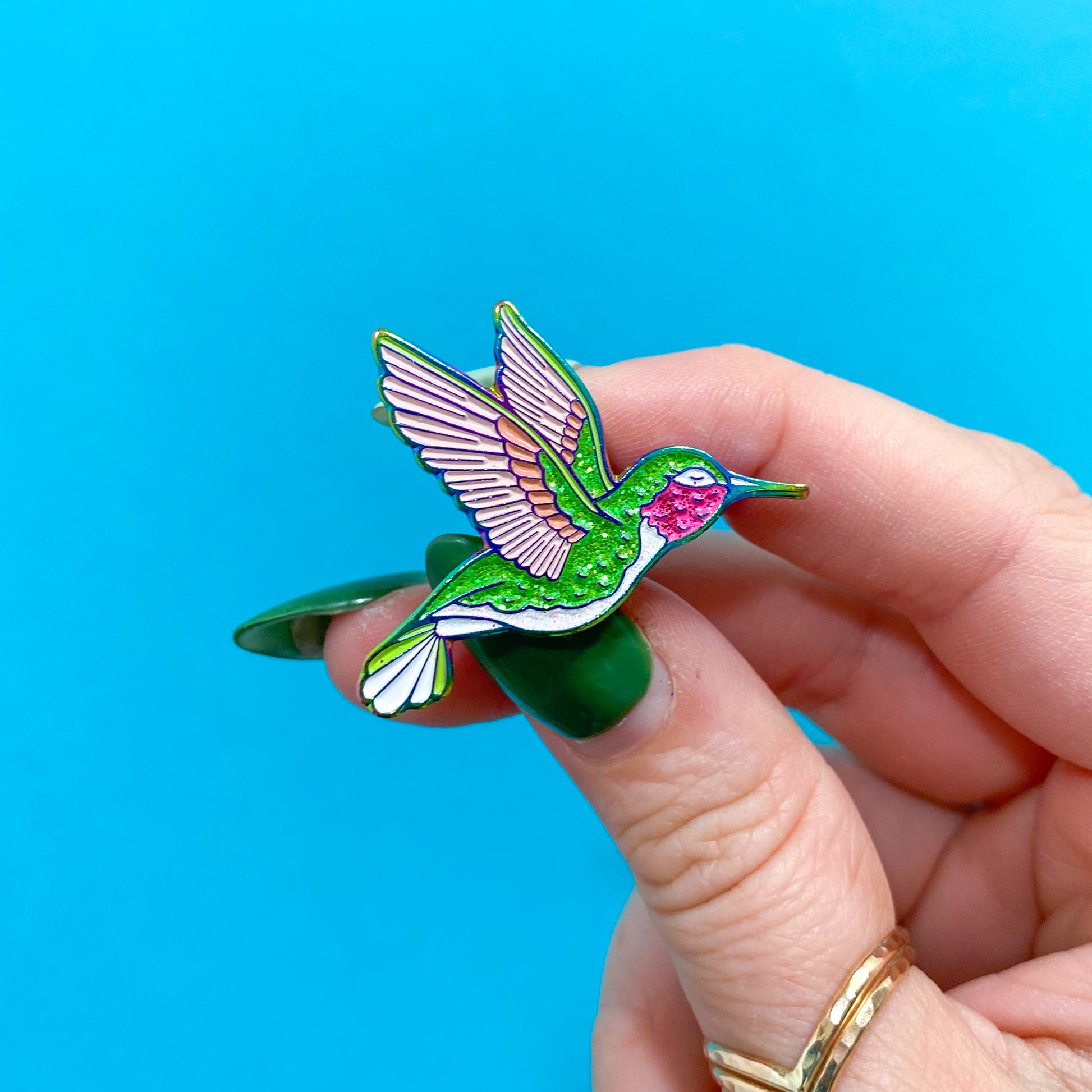 Hummingbird Enamel Pin