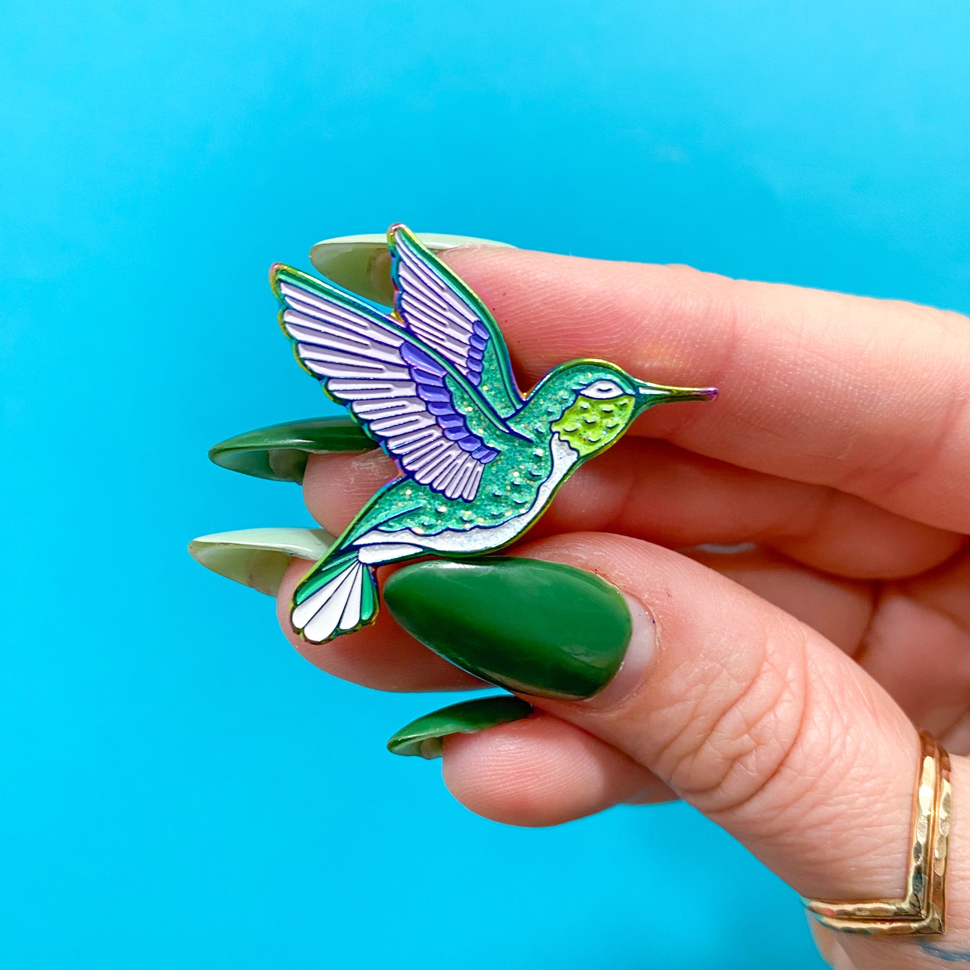 Hummingbird Enamel Pin