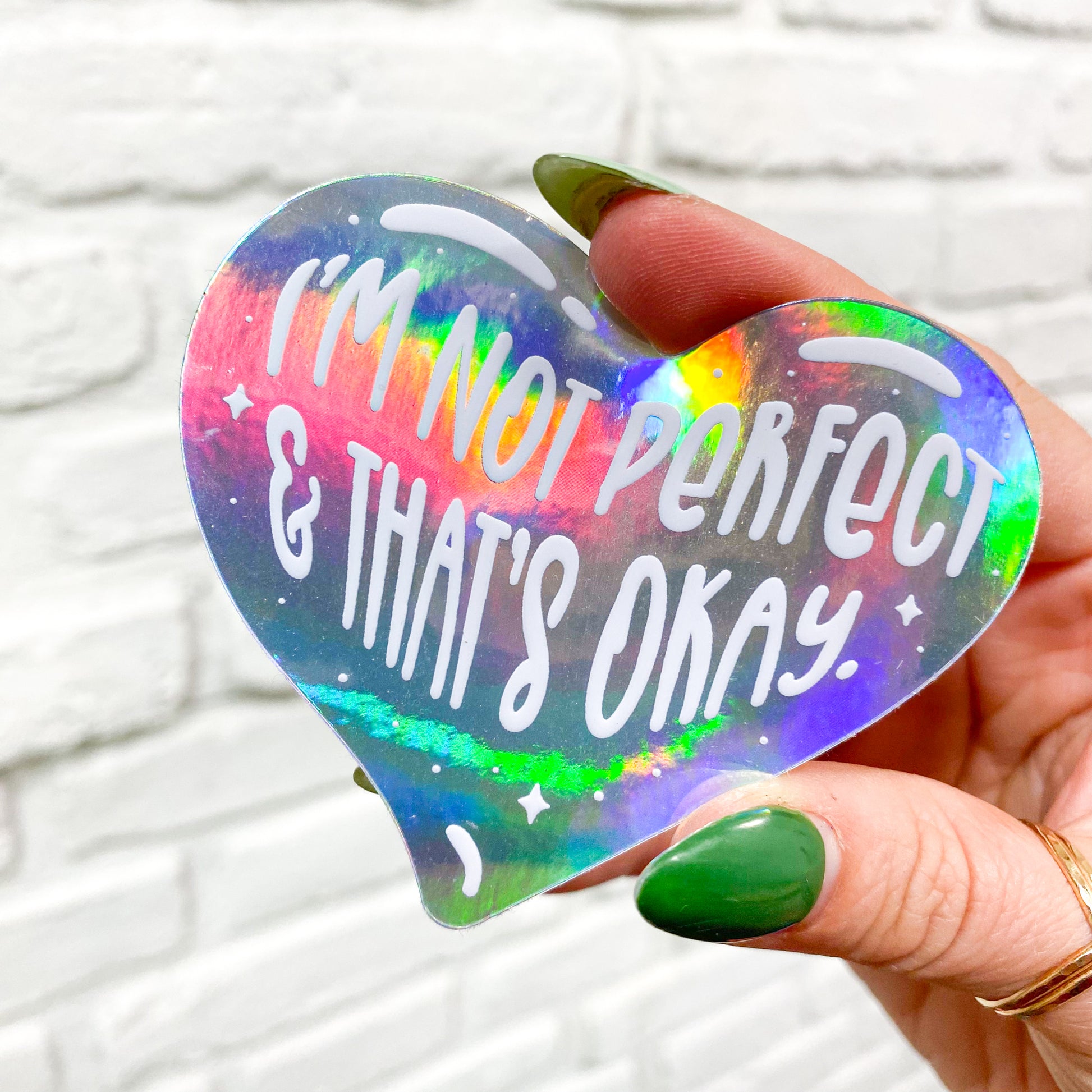 Perfectly Imperfect Vinyl Sticker