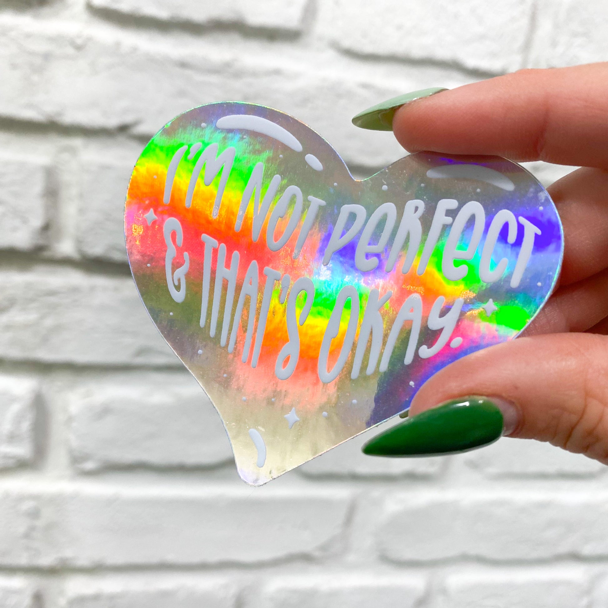 Perfectly Imperfect Vinyl Sticker