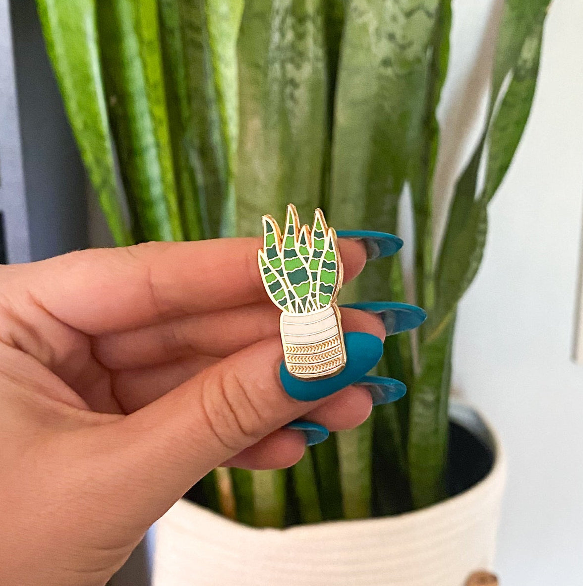 Snake Plant Enamel Pin