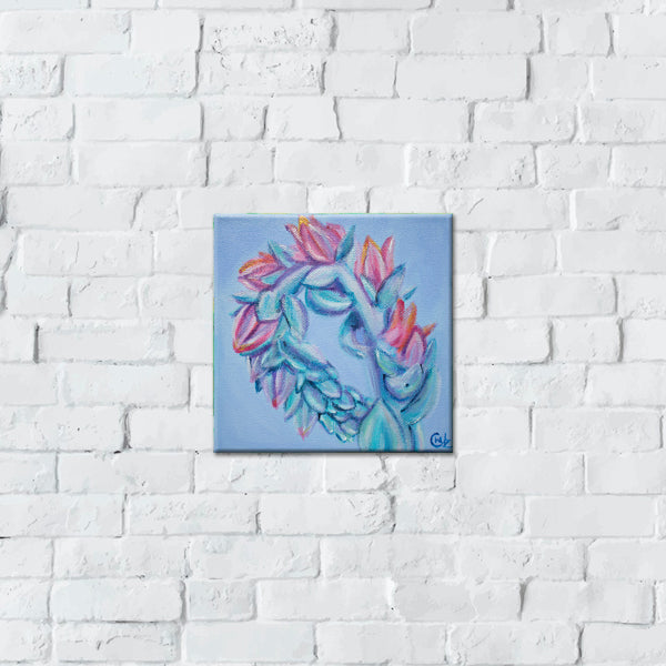 Topsy Turvy Echeveria Original Painting