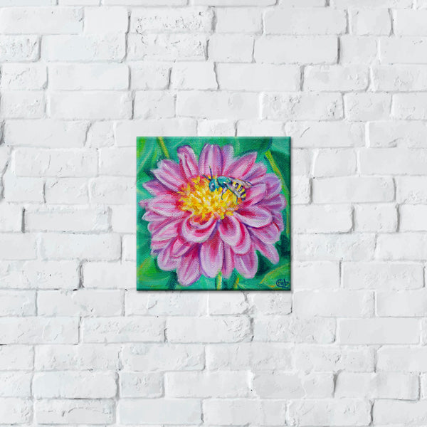 Pink China Aster Original Painting