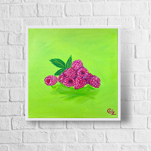 Colorful Raspberries Art Print