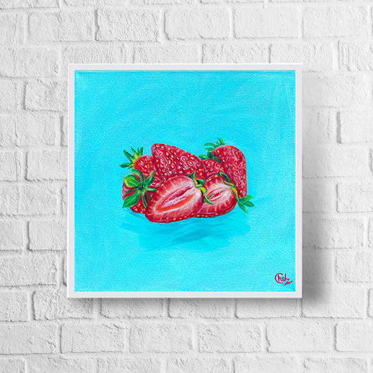 Colorful Strawberries Art Print