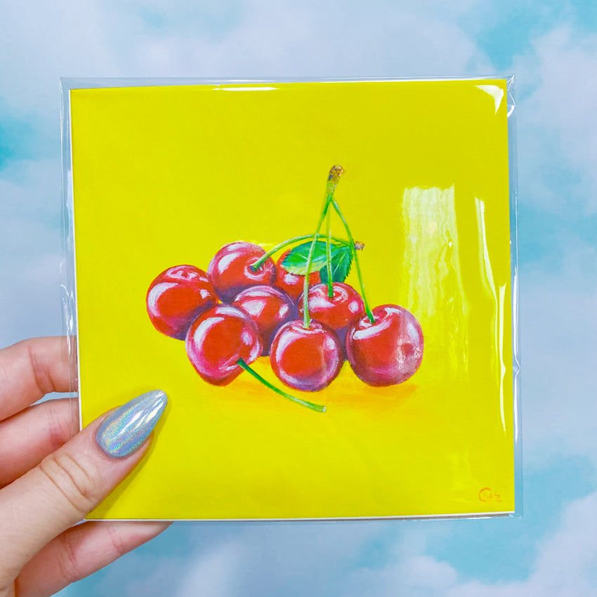 Colorful Cherry Art Print