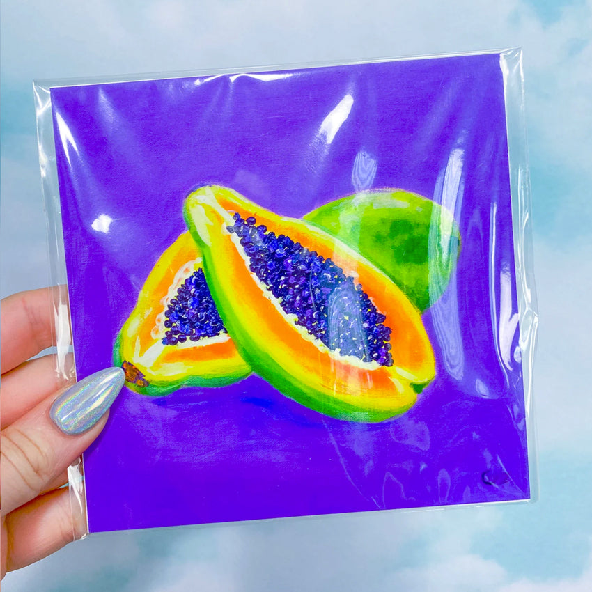 Colorful Papaya Art Print