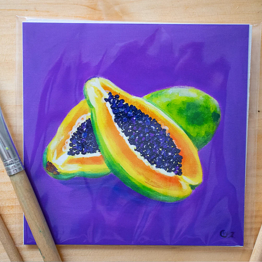 Colorful Papaya Art Print