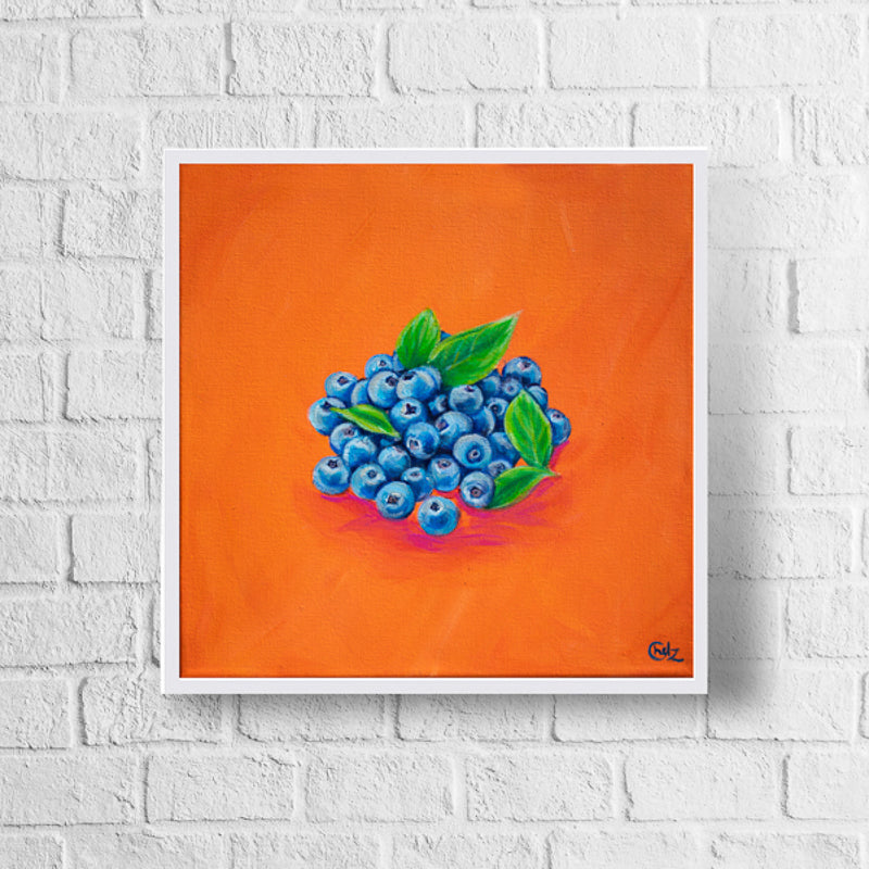 Colorful Blueberries Art Print