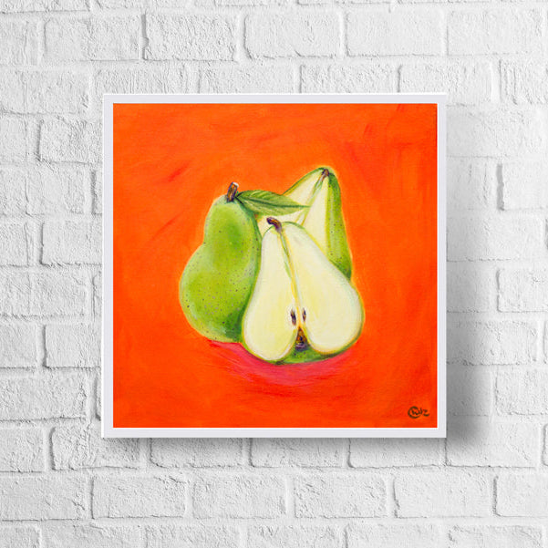 Colorful Pear Art Print